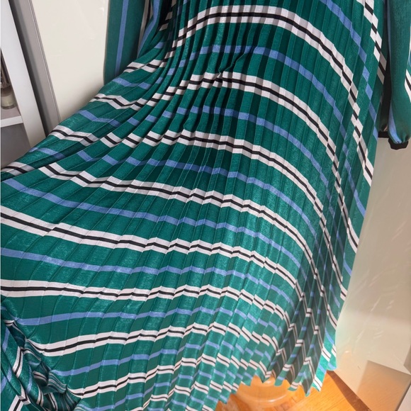 SFIZIO Studio Vintage Inspired Bow Tie Pleated Maxi Dress sz 2 - Picture 6 of 14